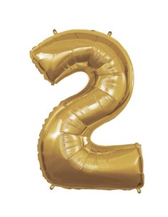 Palloncino Mylar 40" Cm. 101 Rocca - Oro Gold - Numero 2