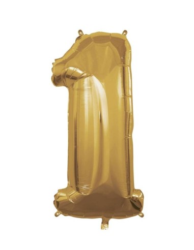 Palloncino Mylar 40" Cm. 101 Rocca - Oro Gold - Numero 1