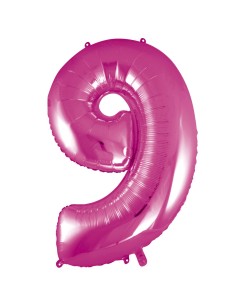 Palloncino Mylar 40" Cm. 101 Rocca - Fuxia - Numero 9