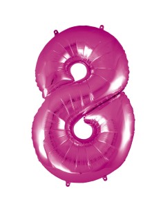 Palloncino Mylar 40" Cm. 101 Rocca - Fuxia - Numero 8