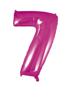 Palloncino Mylar 40" Cm. 101 Rocca - Fuxia - Numero 7