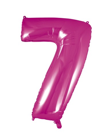 Palloncino Mylar 40" Cm. 101 Rocca - Fuxia - Numero 7