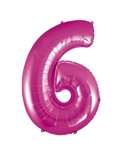 Palloncino Mylar 40" Cm. 101 Rocca - Fuxia - Numero 6