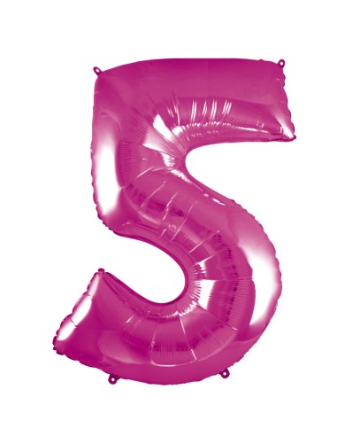 Palloncino Mylar 40" Cm. 101 Rocca - Fuxia - Numero 5
