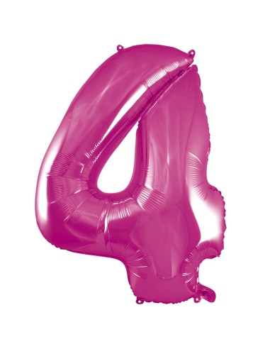 Palloncino Mylar 40" Cm. 101 Rocca - Fuxia - Numero 4