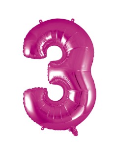 Palloncino Mylar 40" Cm. 101 Rocca - Fuxia - Numero 3