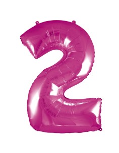 Palloncino Mylar 40" Cm. 101 Rocca - Fuxia - Numero 2