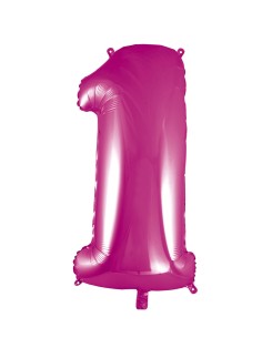 Palloncino Mylar 40" Cm. 101 Rocca - Fuxia - Numero 1