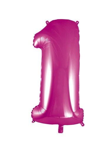 Palloncino Mylar 40" Cm. 101 Rocca - Fuxia - Numero 1