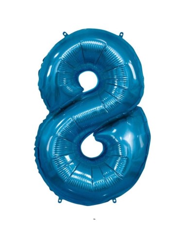 Palloncino Mylar 40" Cm. 101 Rocca - Blu - Numero 8