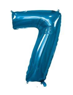 Palloncino Mylar 40" Cm. 101 Rocca - Blu - Numero 7