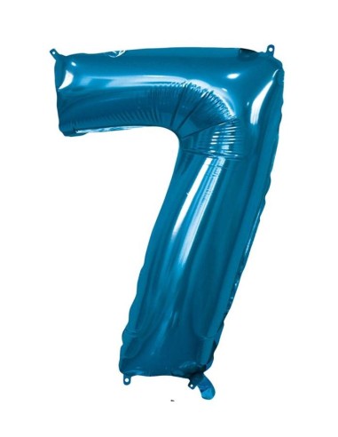 Palloncino Mylar 40" Cm. 101 Rocca - Blu - Numero 7