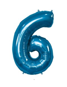 Palloncino Mylar 40" Cm. 101 Rocca - Blu - Numero 6