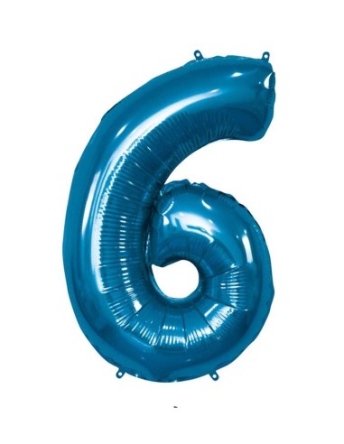 Palloncino Mylar 40" Cm. 101 Rocca - Blu - Numero 6
