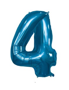 Palloncino Mylar 40" Cm. 101 Rocca - Blu - Numero 4