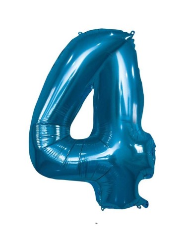 Palloncino Mylar 40" Cm. 101 Rocca - Blu - Numero 4