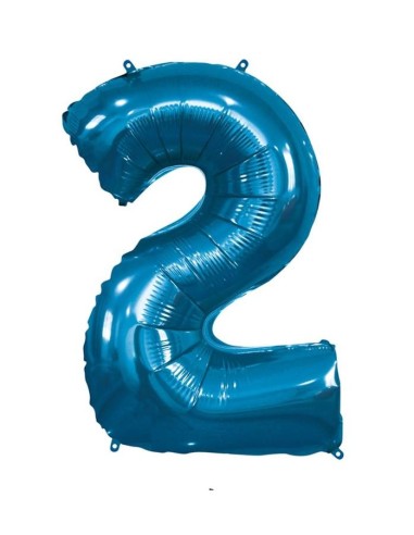 Palloncino Mylar 40" Cm. 101 Rocca - Blu - Numero 2