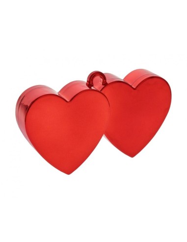 Pesetto per palloncini 130 gr. - Doppio cuore rosso
