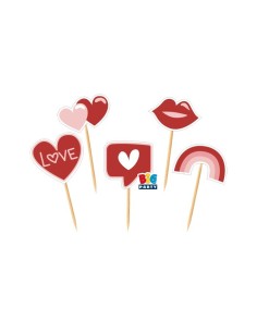Picks sagomati Cm. 4x7 - Love Stickers - Cf. 25 pezzi