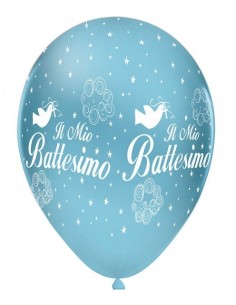 Palloncini lattice 12" Il mio battesimo celeste - Cf. 100 pz