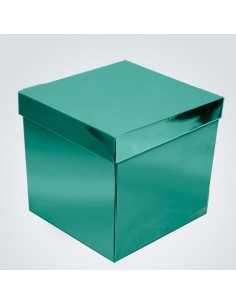 Scatola box Surprise per palloncini cm. 60x60x60 - Verde metallizzata