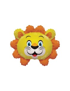 Palloncino mylar minishape 14" - Testa Leone - Blister 5 pezzi