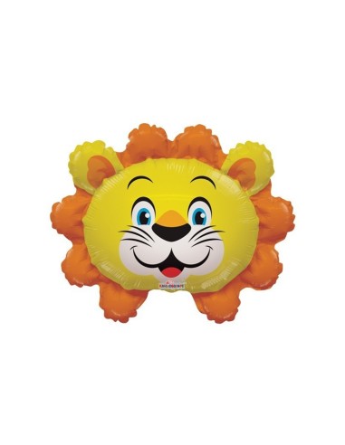 Palloncino mylar minishape 14" - Testa Leone - Blister 5 pezzi