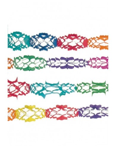 Festone in carta multicolor Cm. 300 – Confezione 10 pezzi assortiti