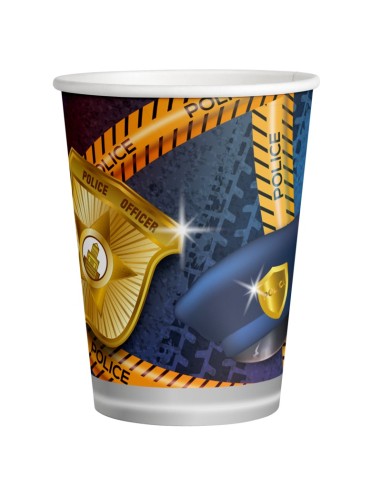 Bicchieri carta 266 ML - Police Party - Cf. 8 pezzi