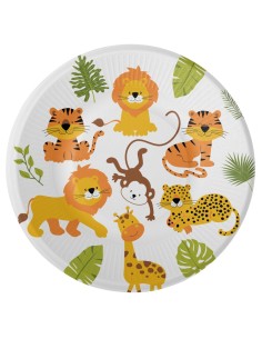 Piatti carta Cm. 18 - Happy Jungle - Cf. 8 pezzi