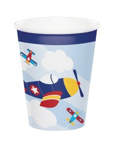 Bicchieri carta 266 ML - Lil Flyer Airplane - Cf. 8 pezzi