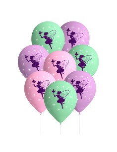 Palloncini in lattice Cm. 30 - Floral Fairy Sparkle - Blister 8 pezzi