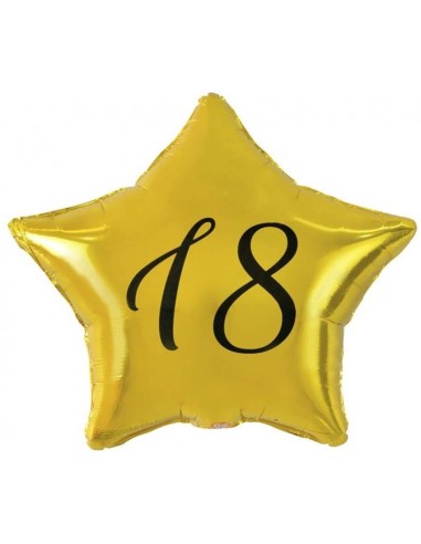 Palloncino mylar 18" Cm. 45 - Stella oro gold "18"