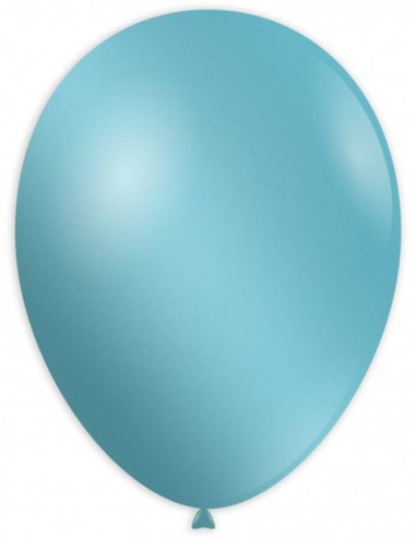 Palloncino lattice metallizzato 11-12" Cm. 30 - Confezione 100 pz - Celeste
