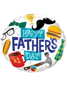Palloncino mylar 18" Cm. 45 Qualatex - Happy Father Day