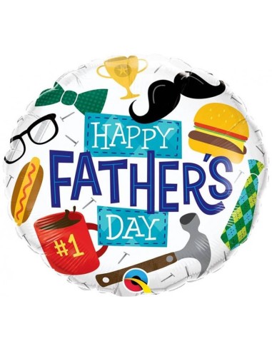 Palloncino mylar 18" Cm. 45 Qualatex - Happy Father Day