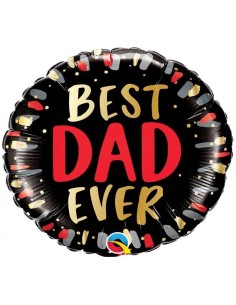 Palloncino mylar 18" Cm. 45 Qualatex - Best dad ever