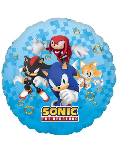 Palloncino mylar 18" Cm. 45 - Sonic and Friends rotondo