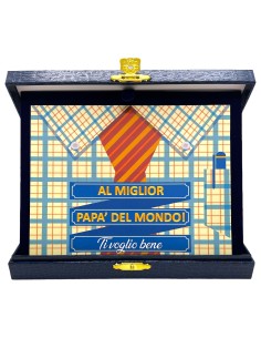 Targa con cofanetto Cm. 21x17 - Al miglior papà del mondo