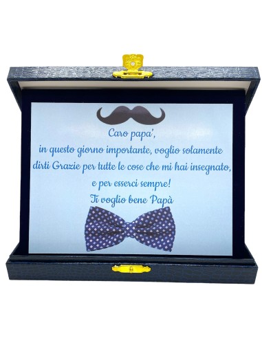 Targa con cofanetto Cm. 21x17 - Caro Papà...