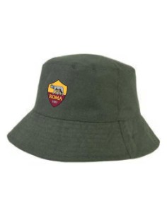 Cappello pescatora con ricamo - AS Roma - Verde