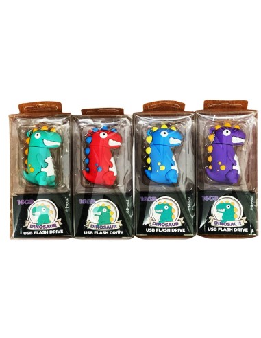 Chiavetta USB pen drive 16 GB - Dinosauri - Soggetti assortiti