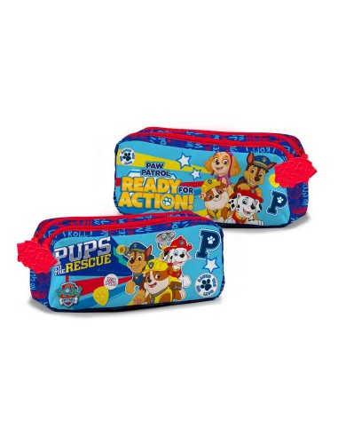 Astuccio pochette rettangolare doppia zip Paw Patrol