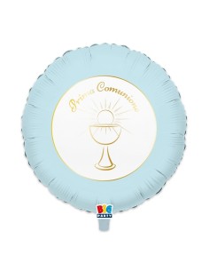 Palloncino mylar 18" Cm. 45 - Prima Comunione Chic Celeste