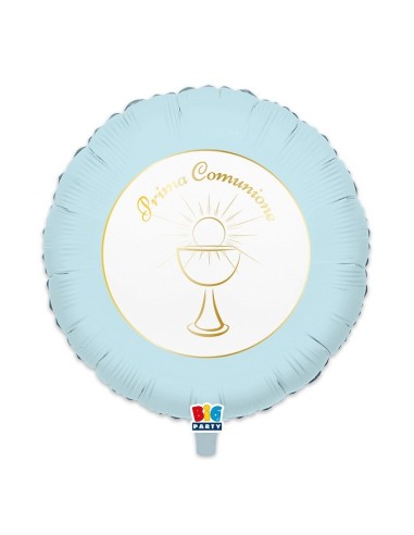 Palloncino mylar 18" Cm. 45 - Prima Comunione Chic Celeste