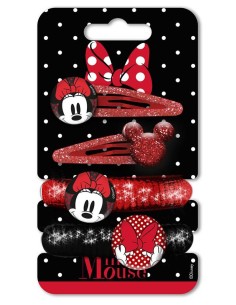 Blister 4 accessori per capelli Minnie