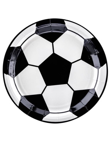 Piatti carta cm. 18 Pallone - Cf. 6 pz
