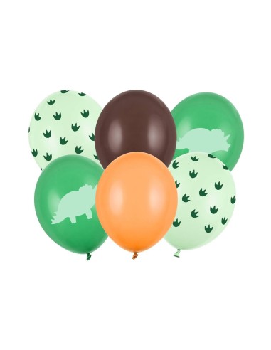 Palloncini in lattice cm. 30 Dinosauro mix - Blister 6 pezzi