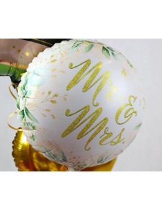Palloncino mylar 18" Cm. 45 - Mr & Mrs 2