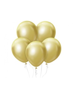 Palloncini lattice 12'' Platinum Oro Gold - Blister 7 pezzi